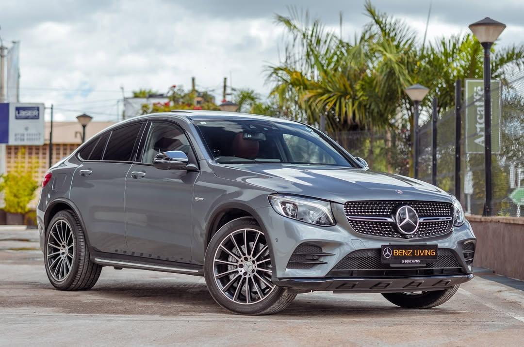 Unleash the untamed. 2018 Mercedes-Benz GLC43 AMG Coupe in Gun Grey Metallic brings 396bhp of he